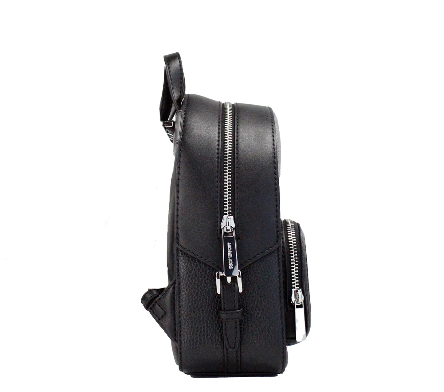 Michael Kors Jaycee Mini XS Black Leather Pocket Backpack