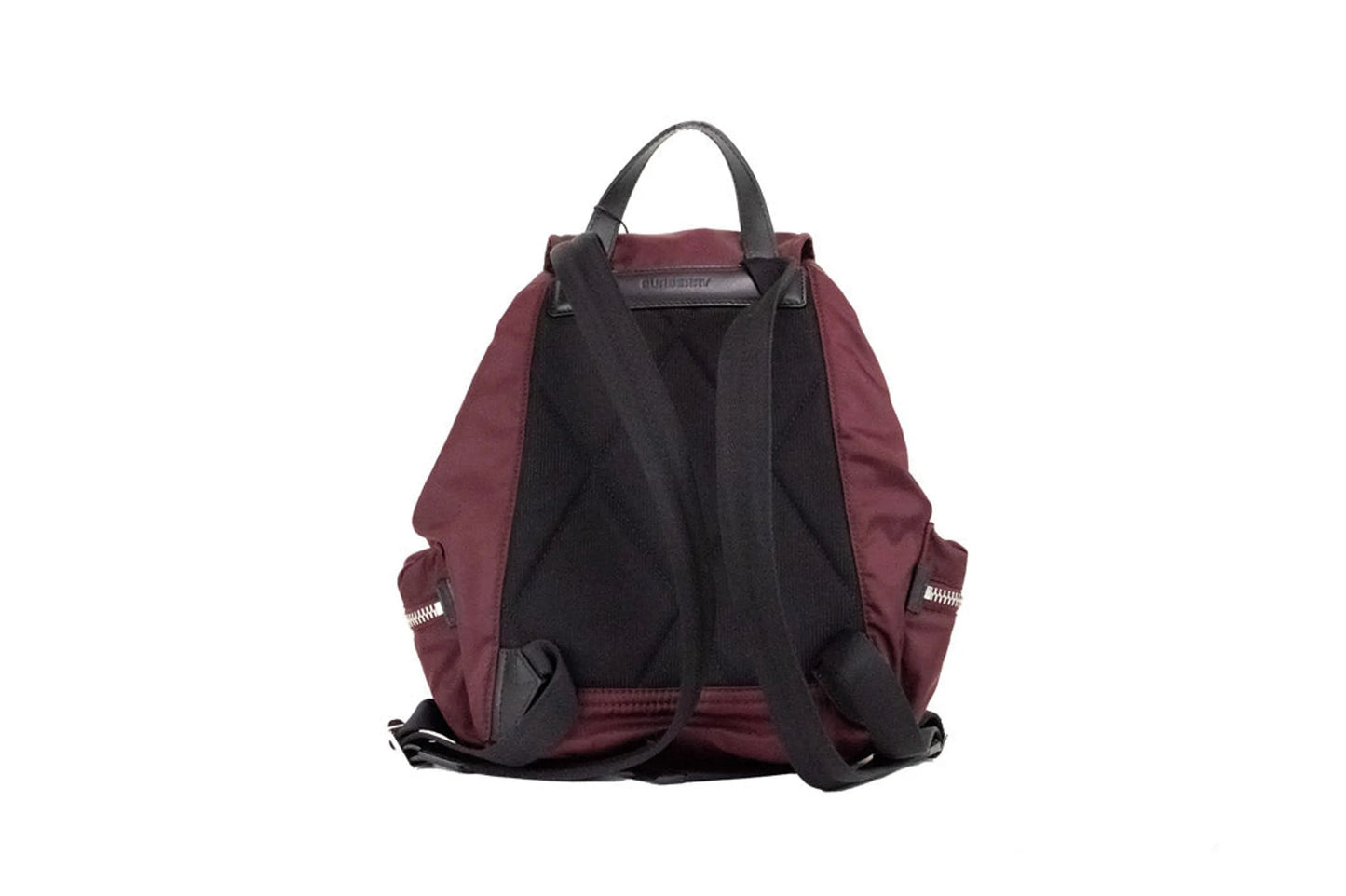 Burberry Medium Burgundy Econyl Nylon Rucksack Drawstring Backpack Bookbag