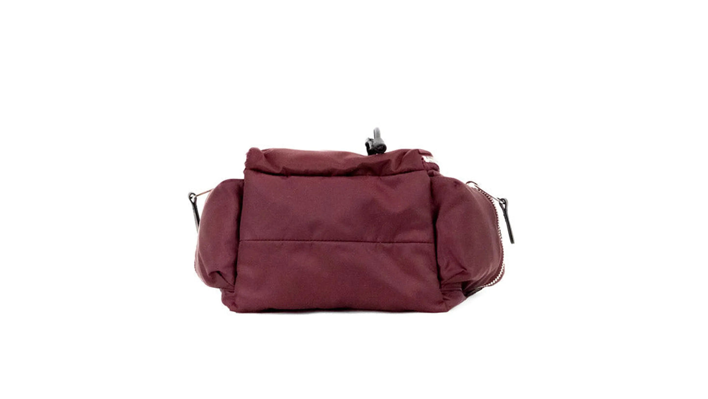 Burberry Medium Burgundy Econyl Nylon Rucksack Drawstring Backpack Bookbag