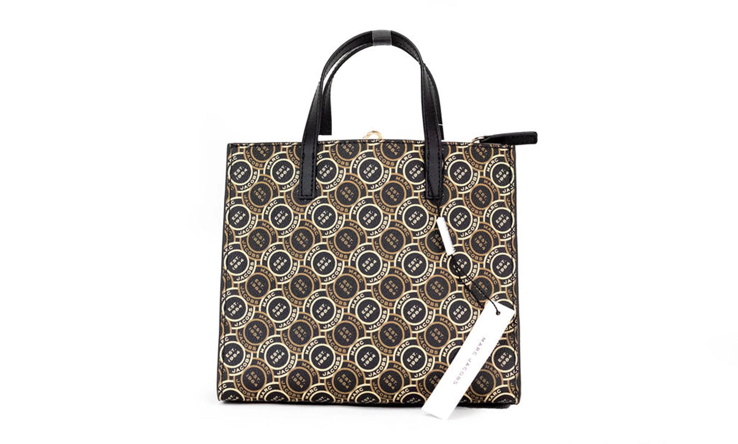 Marc Jacobs Mini Grind Signet Printed Leather Crossbody Tote
